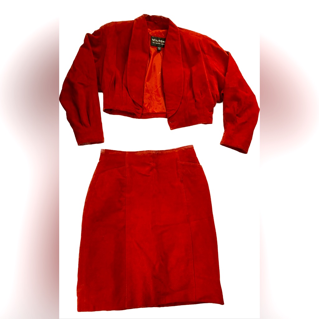 2pc Wilson’s Leather Skirt And Jacket